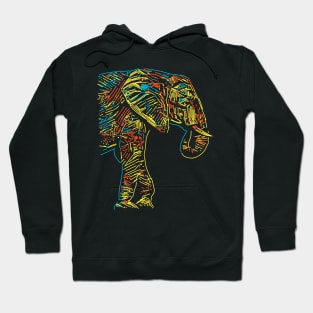 elephant side view abstract Hoodie